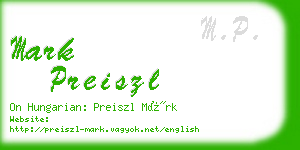 mark preiszl business card